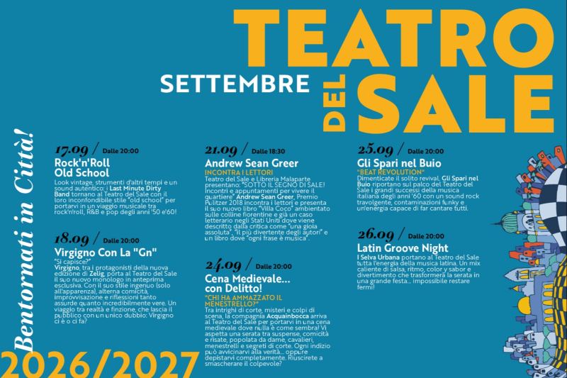 Siete pronti? È in arrivo la nuova stagione del Teatro del Sale!