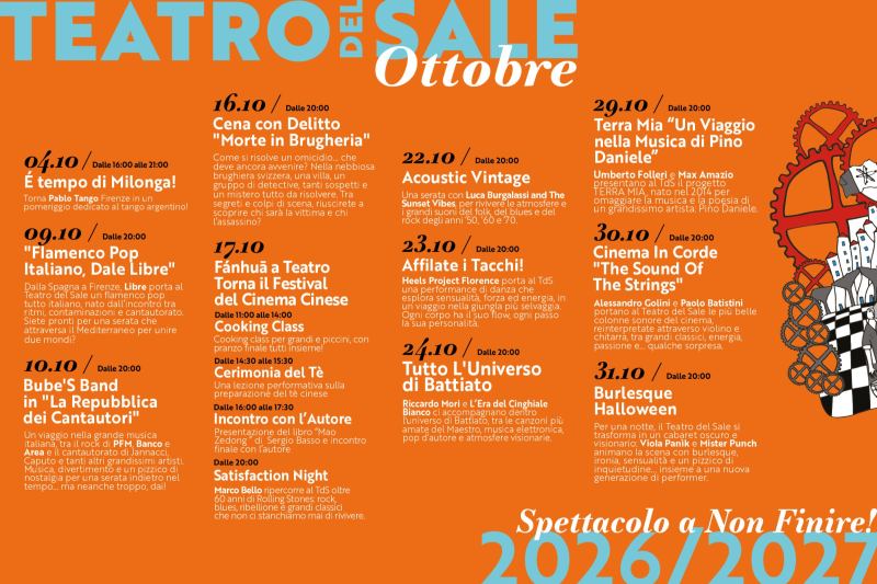 Ottobre al Teatro del Sale: Spettacolo a Non Finire!