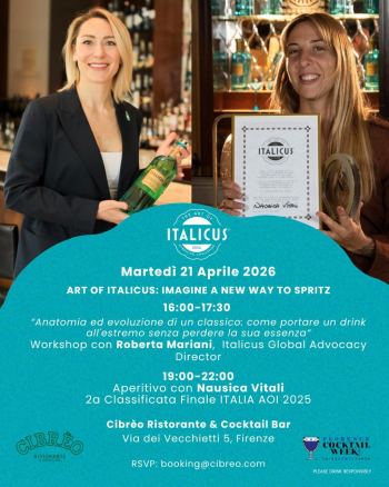 Un grande evento della Florence Cocktail Week tutto dedicato al Made in Italy