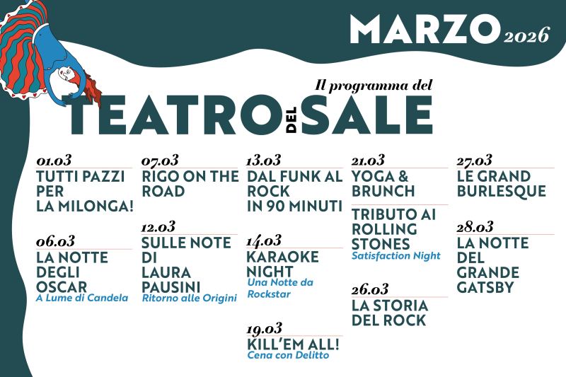 🎭 Marzo al Teatro del Sale è pura energia!