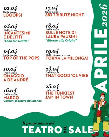 È uscito il nuovo cartellone eventi del TdS!